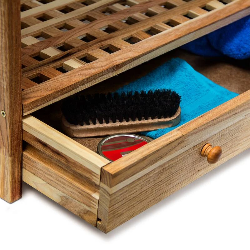 Étagère à Chaussures Armoire Noyer 7 Étagère à Chaussures Armoire Noyer – Image 5