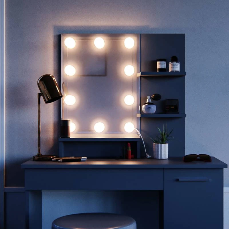 Coiffeuse Julia Avec Tabouret Et LED 12 Coiffeuse Julia Avec Tabouret Et LED – Image 10