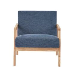 Fauteuil BONIFACIO En Tissu Bleu -Meilleur Meubles Magasin ce12a14a60404688bea13e29038931e5