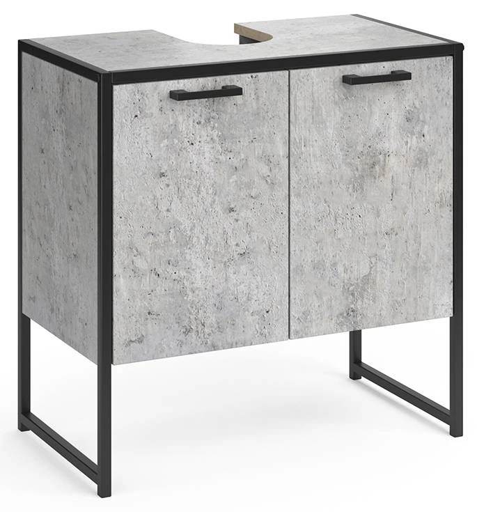 Meuble Sous-lavabo Fyrk Béton 3 Meuble Sous-lavabo Fyrk Béton