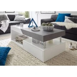 Table Basse Smithers 17 Table Basse Smithers -Meilleur Meubles Magasin couchtisch smithers beton dekor weiss 5240688