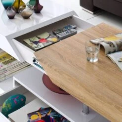 Table Basse Smithers 14 Table Basse Smithers -Meilleur Meubles Magasin couchtisch smithers eiche saegerau dekor hochglanz weiss 5240680