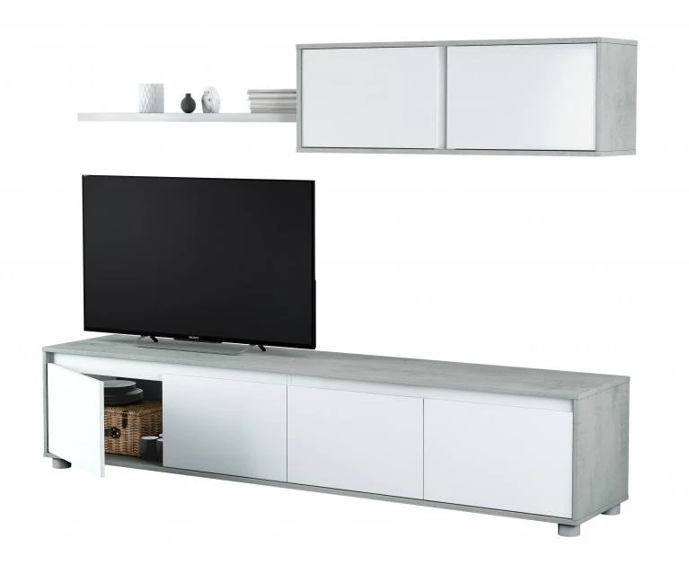 Meuble TV 4 Portes L200 Cm Avec étagères 12 Meuble TV 4 Portes L200 Cm Avec étagères – Image 10