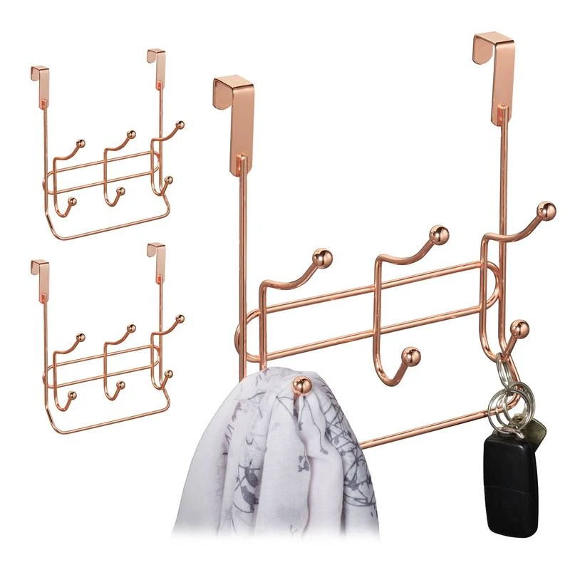 3x Porte-manteaux Avec 3 Crochets Double 10 3x Porte-manteaux Avec 3 Crochets Double – Image 8