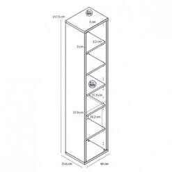 Colonne Blanche 6 Niches H217cm -Meilleur Meubles Magasin da8dfcdae4434c919c4786c47d4b4acb