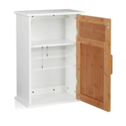 Placard Salle De Bain Blanc Porte Bambou -Meilleur Meubles Magasin db221e5925b3465ba33d4c025c9550a5