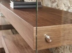 Étagère En Bois Couleur Noyer Et Verre 14 Étagère En Bois Couleur Noyer Et Verre -Meilleur Meubles Magasin dd4e56cb63cd451c8b4a4bcf4d86565c