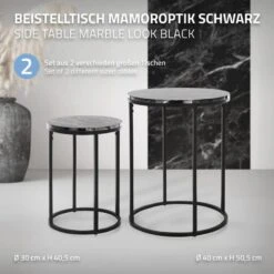 Set De 2 Tables D'appoint En Métal Noir -Meilleur Meubles Magasin decb0e3b173e4f148cf502eb2034c8f3