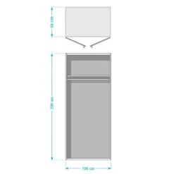 Armoire à Portes Battantes Brooklyn I -Meilleur Meubles Magasin drehtuerenschrank brooklyn i polarweiss 100 cm 2 tuerig 236 cm 5016440