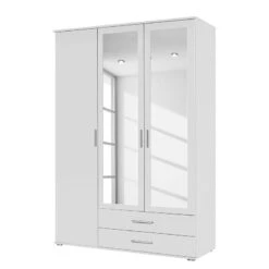 Armoire à Portes Pivotantes Rasant -Meilleur Meubles Magasin drehtuerenschrank rasant alpinweiss 127 cm 3 tuerig 2 spiegeltueren 2595734