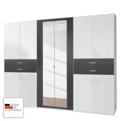 Armoire à Portes Battantes Taiga -Meilleur Meubles Magasin drehtuerenschrank taiga alpinweiss anthrazit 5037696