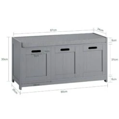 Banc à Chaussures FSR80-SG -Meilleur Meubles Magasin e36dad115c634f2ebc609cf4b36ad9ff