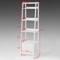 Bibliothèque Étagère Échelle FRG116-K-W -Meilleur Meubles Magasin e4e74f03afd1432bb614b122f26dbd82