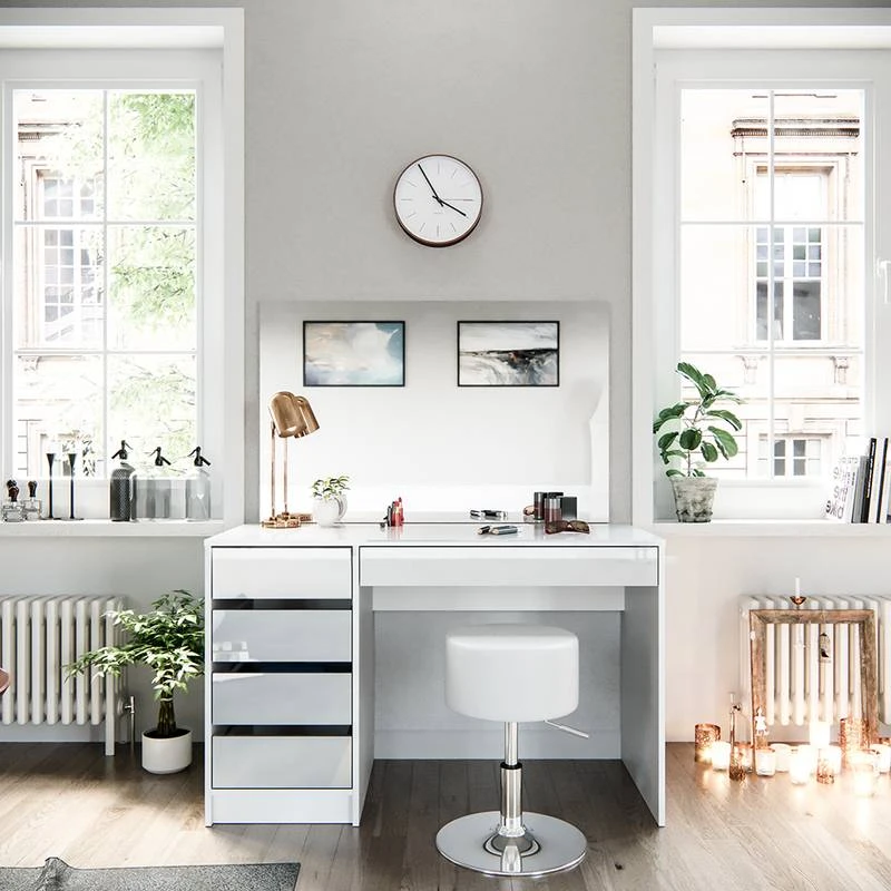 Coiffeuse Sherry Avec Miroir Et Tabouret 4 Coiffeuse Sherry Avec Miroir Et Tabouret – Image 2