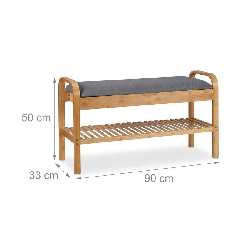 Banquette à Chaussures En Bambou 12 Banquette à Chaussures En Bambou – Image 10