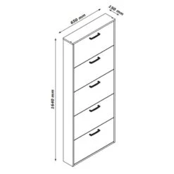 Meuble Chaussures Chêne H.164 Cm - TIDY -Meilleur Meubles Magasin e6cdb23f13a44c8793673280e9ee1ac5