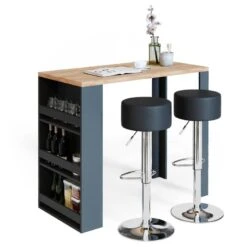 Table De Bar 117cm Anthracite/goldkraft -Meilleur Meubles Magasin e7342c7b620f42c9b2cf2cf41074d9a8
