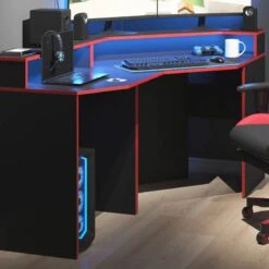 Bureau Ordinateur Kron Noir/rouge Set 5 -Meilleur Meubles Magasin e7abb33afe8b4a369a8f237ac169c717