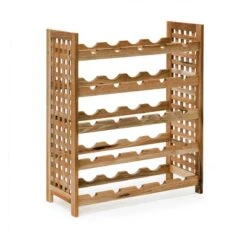 Étagère à Vins 25 Bouteilles Noyer -Meilleur Meubles Magasin e7c0ffeb20454facb3eda43c6e45a00a