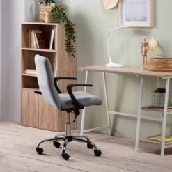 Fauteuil De Bureau Teo, Tissu Gris Foncé -Meilleur Meubles Magasin e90c57f43d9b4b2bbe54193b3fae2a65