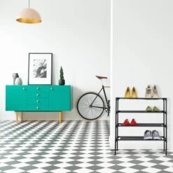 Étagère à Chaussures 4 Niveaux -Meilleur Meubles Magasin e91199aeb64040bba810223e0acf3d04