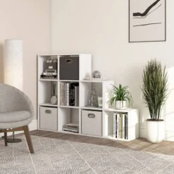 Étagère Escalier Béton 9 Compartiments -Meilleur Meubles Magasin e94881fe2a894096859776e85f13e975