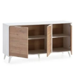 Buffet 3 Portes Koln Blanc Et Bois -Meilleur Meubles Magasin e9dd312cfaf64aa9badae372a8fecf0b