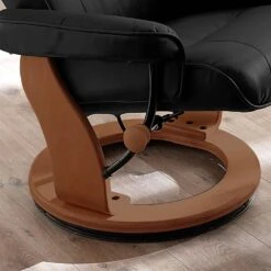 Fauteuil De Relaxation Westerwald -Meilleur Meubles Magasin echtleder relaxsessel westerwald mit hocker schwarz 1431386