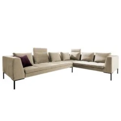 Canapé D’angle à Bords Ronds MADISON XL 23 Canapé D’angle à Bords Ronds MADISON XL -Meilleur Meubles Magasin ecksofa madison iii samt 3 sitzer davorstehend rechts stoff shyla beige 5235104