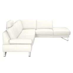 Canapé D'angle Silvano -Meilleur Meubles Magasin ecksofa silvano kunstleder weiss ottomane davorstehend rechts 443600
