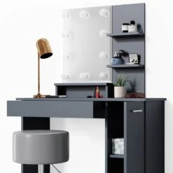 Coiffeuse Julia Avec Tabouret Et LED 34 Coiffeuse Julia Avec Tabouret Et LED -Meilleur Meubles Magasin ee2e9d44907e435f88a30d4e7eaf06fd