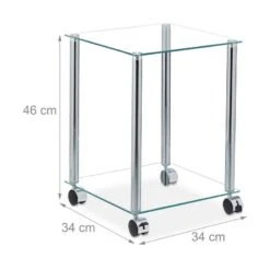Table D'appoint En Verre Avec Roulettes -Meilleur Meubles Magasin ee434418e72848d2a629cb61e324292e