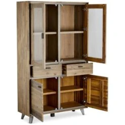 Armoire Vitrine Malaga Marron -Meilleur Meubles Magasin fb6f1b889a254e7081557951a8b16b50