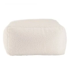 Pouf Carré 53x53cm Tissu Bouclette Blanc -Meilleur Meubles Magasin fbe42c98911e41c48c551d5a39830bf1