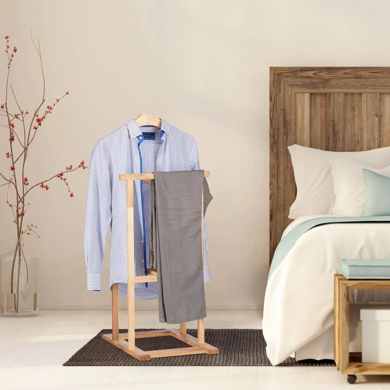 Valet De Chambre En Bois Sur Pied 4 Valet De Chambre En Bois Sur Pied – Image 2