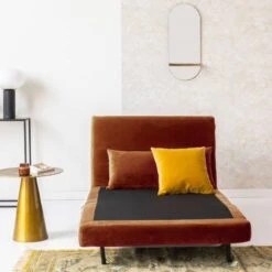 Fauteuil Convertible En Velours Rouille -Meilleur Meubles Magasin fd6668b823e84f7db6733cfda85f880f