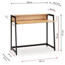 Bureau Naia 1 étagère, 105 Cm -Meilleur Meubles Magasin fed0076aca0a413eb37abb0365ac24da