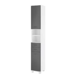 Armoire Lumo -Meilleur Meubles Magasin hochschrank lumo weiss basaltgrau 4482432