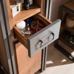 Colonne Salle De B. MANCHESTER 2 Portes 24 Colonne Salle De B. MANCHESTER 2 Portes -Meilleur Meubles Magasin hochschrank manchester akazie teilmassiv metall 4915684