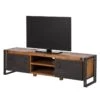 Meuble TV MANCHESTER 2 Rangements Milieu -Meilleur Meubles Magasin lowboard manchester ii akazie massiv metall 4882964