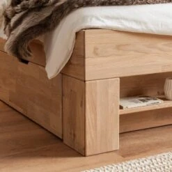 Lit En Bois Massif EosWOOD -Meilleur Meubles Magasin massivholzbett eoswood inklusive 4 bettkaesten eiche massiv 180 x 200cm eiche weissoel 3597593