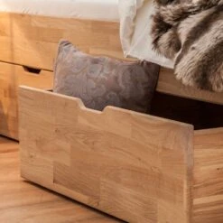 Lit En Bois Massif EosWOOD -Meilleur Meubles Magasin massivholzbett eoswood inklusive 4 bettkaesten eiche massiv 180 x 200cm eiche weissoel 3597597