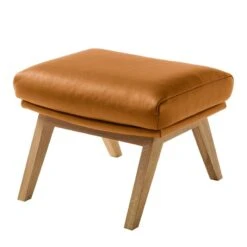 Pouf Repose-pieds Hepburn I -Meilleur Meubles Magasin polsterhocker hepburn echtleder echtleder neka cognac 5025432