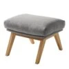Pouf Repose-pieds Hepburn I -Meilleur Meubles Magasin polsterhocker hepburn flachgewebe eiche stoff milan hellgrau 5019456