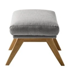 Pouf Repose-pieds Hepburn I -Meilleur Meubles Magasin polsterhocker hepburn flachgewebe eiche stoff milan hellgrau 5019464