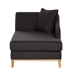 Méridienne Blomma -Meilleur Meubles Magasin recamiere blomma webstoff grau braun armlehne davorstehend links gestell eichefarbig 4831056