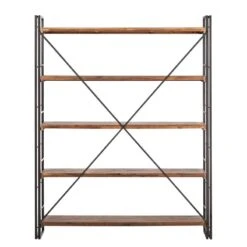 Étagère MANCHESTER 4 Rangements 150 Cm -Meilleur Meubles Magasin regal manchester ii akazie massiv metall 4873120