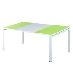 Bureau EasyDesk -Meilleur Meubles Magasin schreibtisch easydesk weiss gruen 140 x 80 cm 1836286