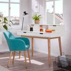 Bureau LINDHOLM -Meilleur Meubles Magasin sekretaer lindholm weiss eiche massiv 4031124