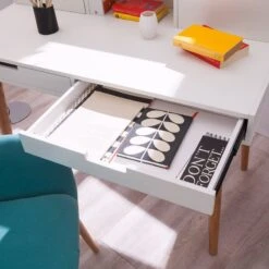 Bureau LINDHOLM -Meilleur Meubles Magasin sekretaer lindholm weiss eiche massiv 4037288